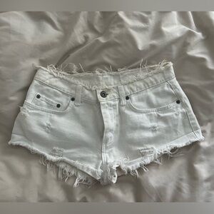 Vintage White Jean Shorts